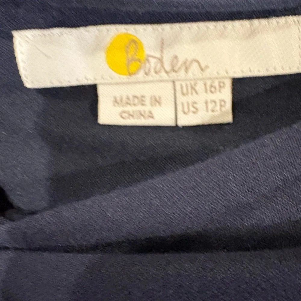 Boden jersey sleeveless maxi dress dark navy blue sz 12P - Picture 3 of 5